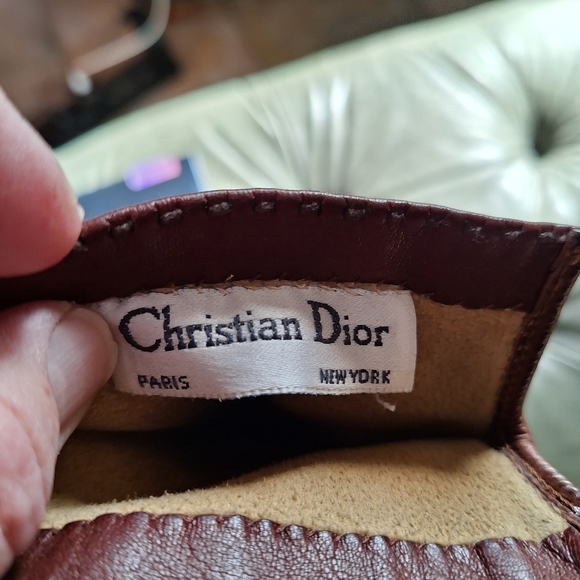 Christian Dior Men's Deep Brown Leather Gloves size XL - Picture 5 of 7